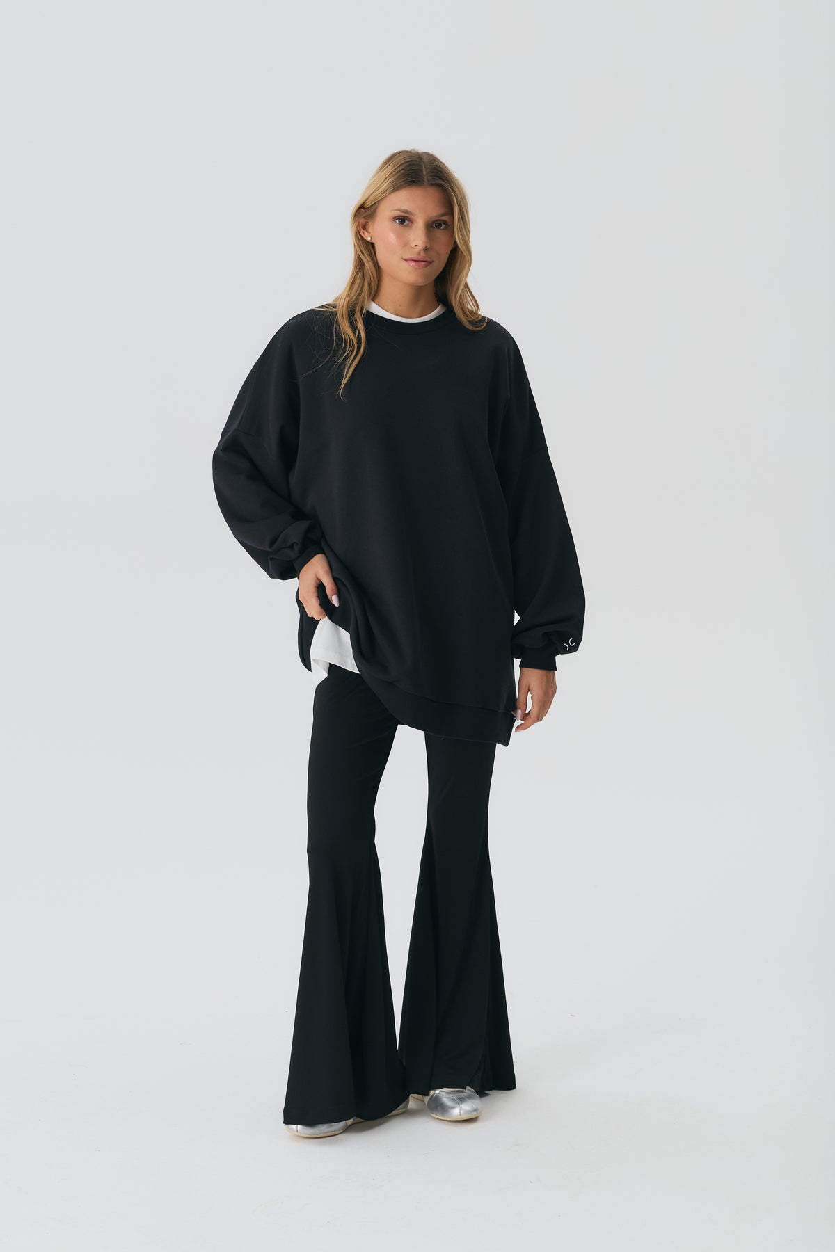Crewneck Oversize Long Black