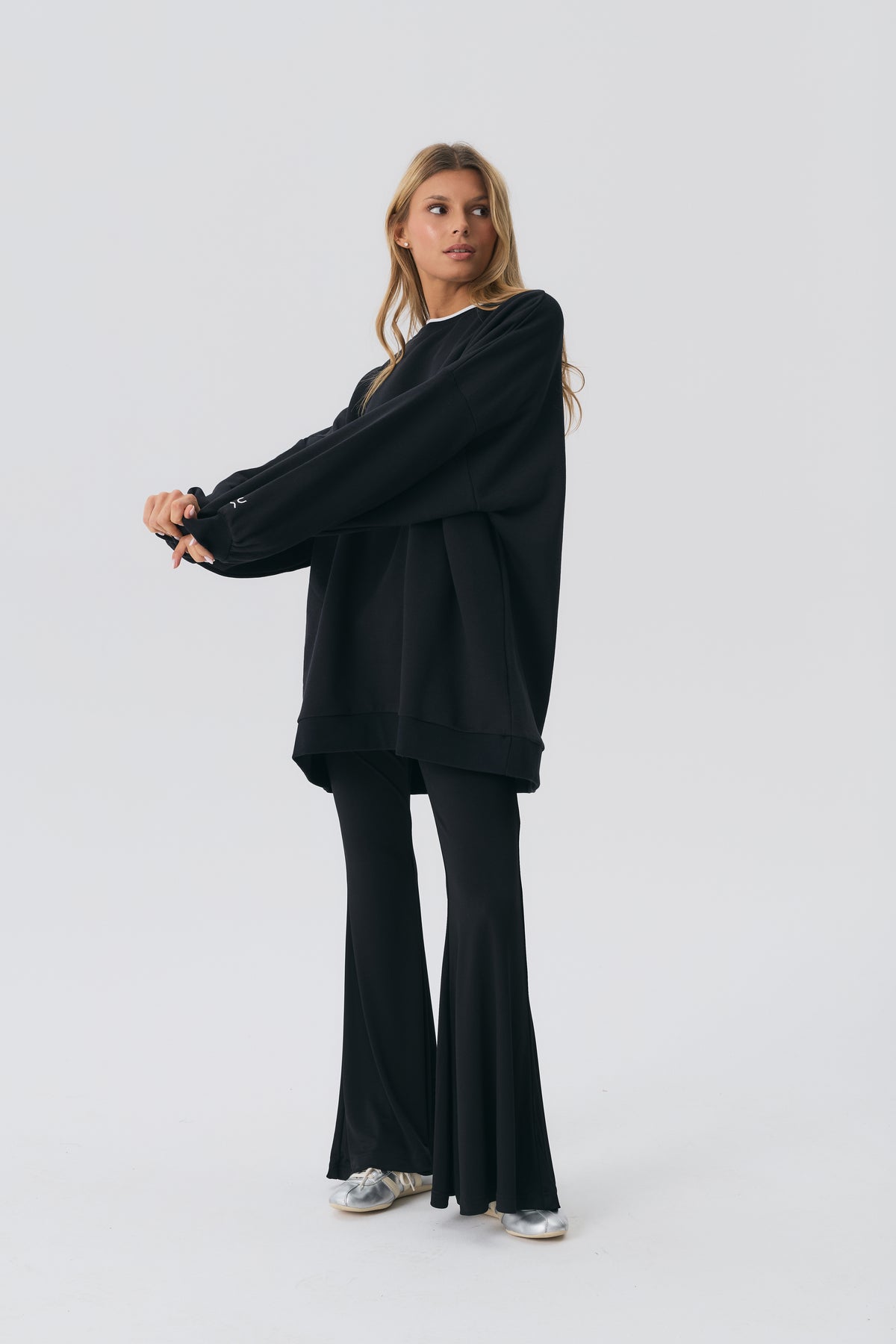 Crewneck Oversize Long Black