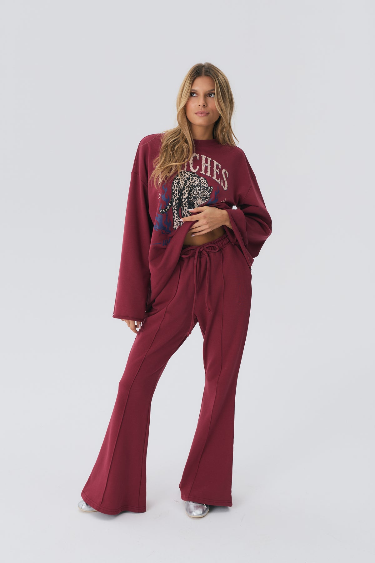 Bluza Flow Panther Maroon