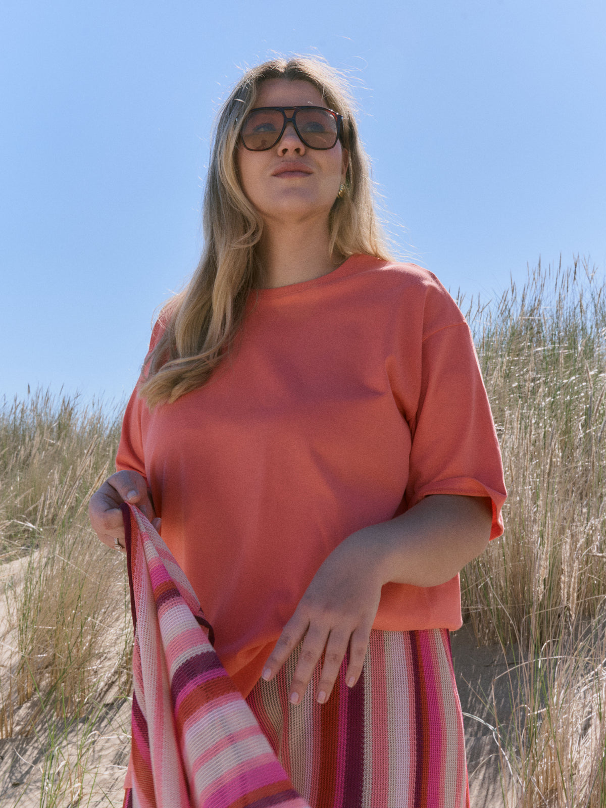 T-shirt Long Orange