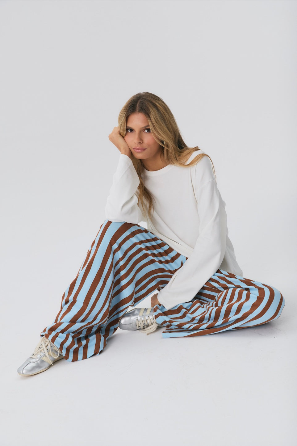 Spodnie Stripes Brown&Blue