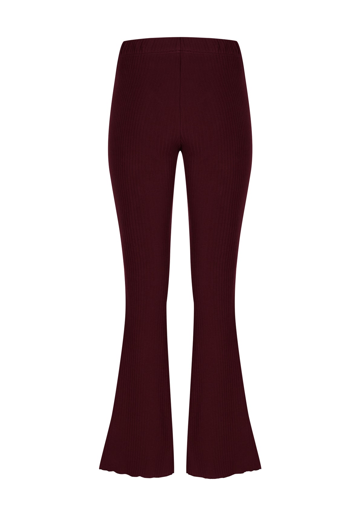 Flare Ribbed Bordo