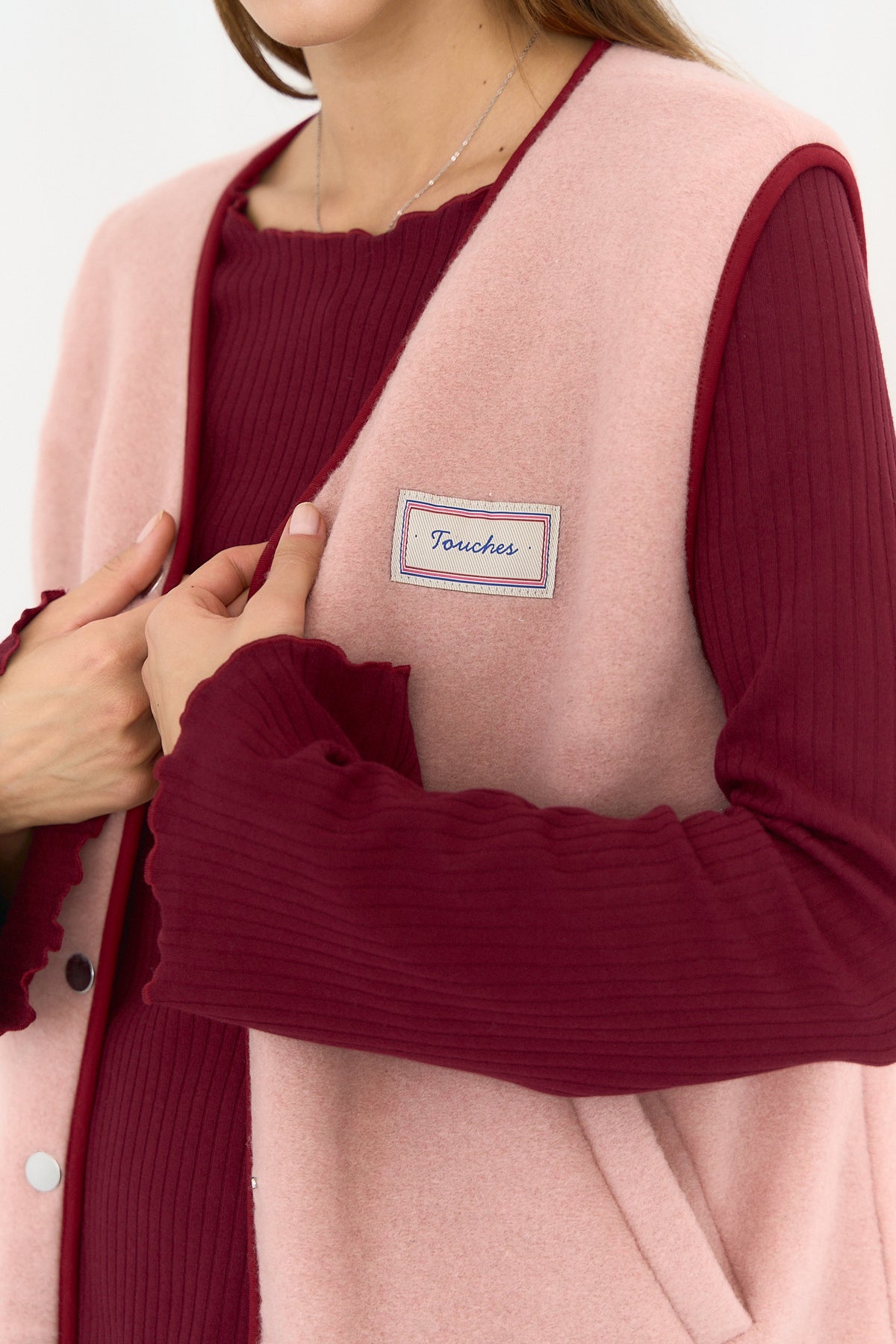 Merino Vest Rose