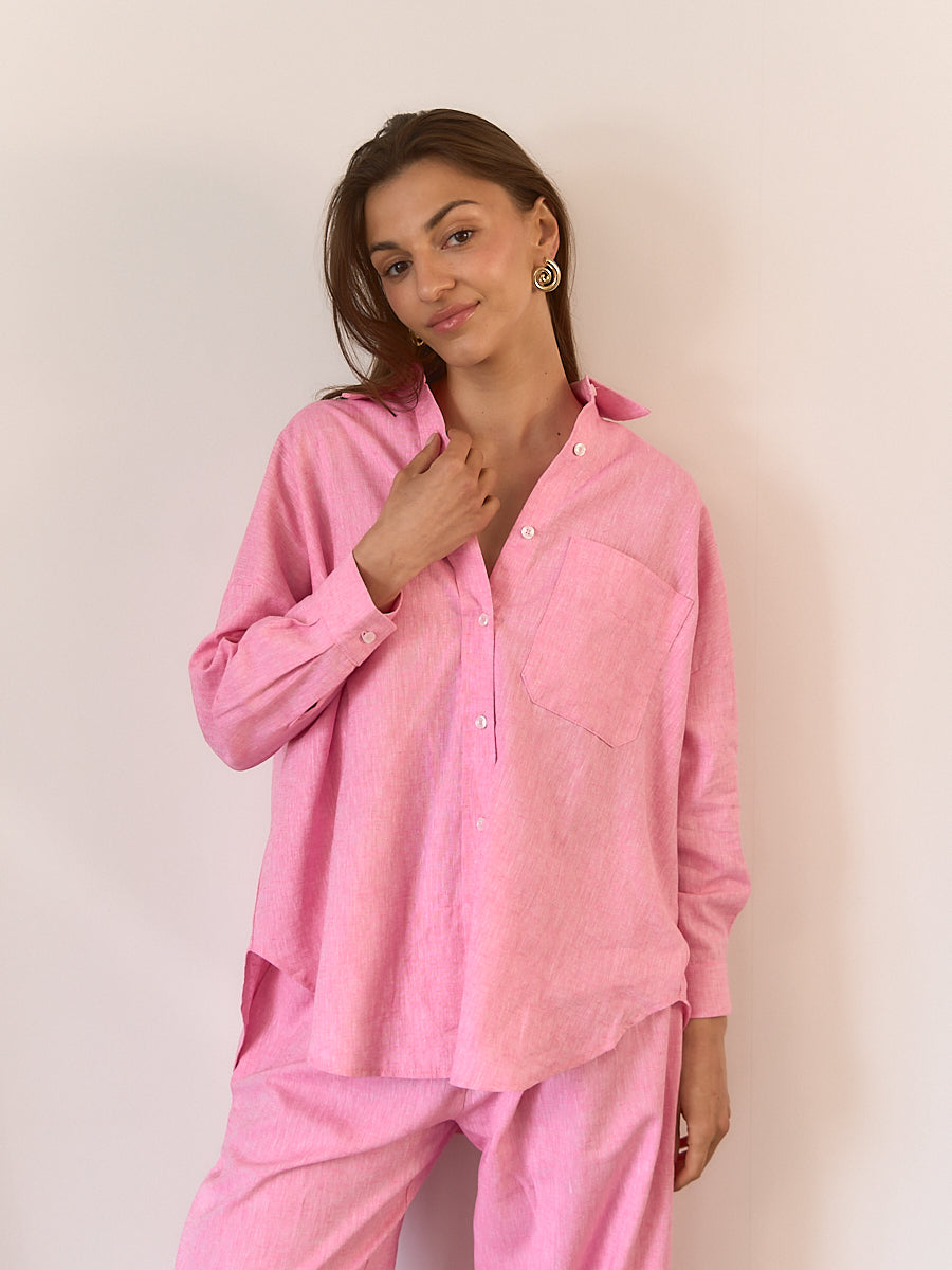 Koszula Linen Pink