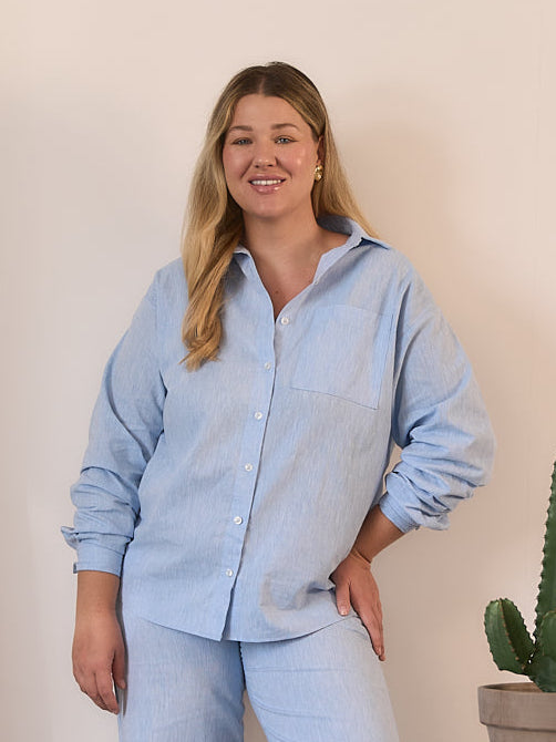 Koszula Linen Blue
