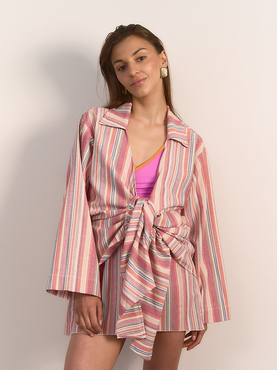 Koszula wiązana Alva Stripe