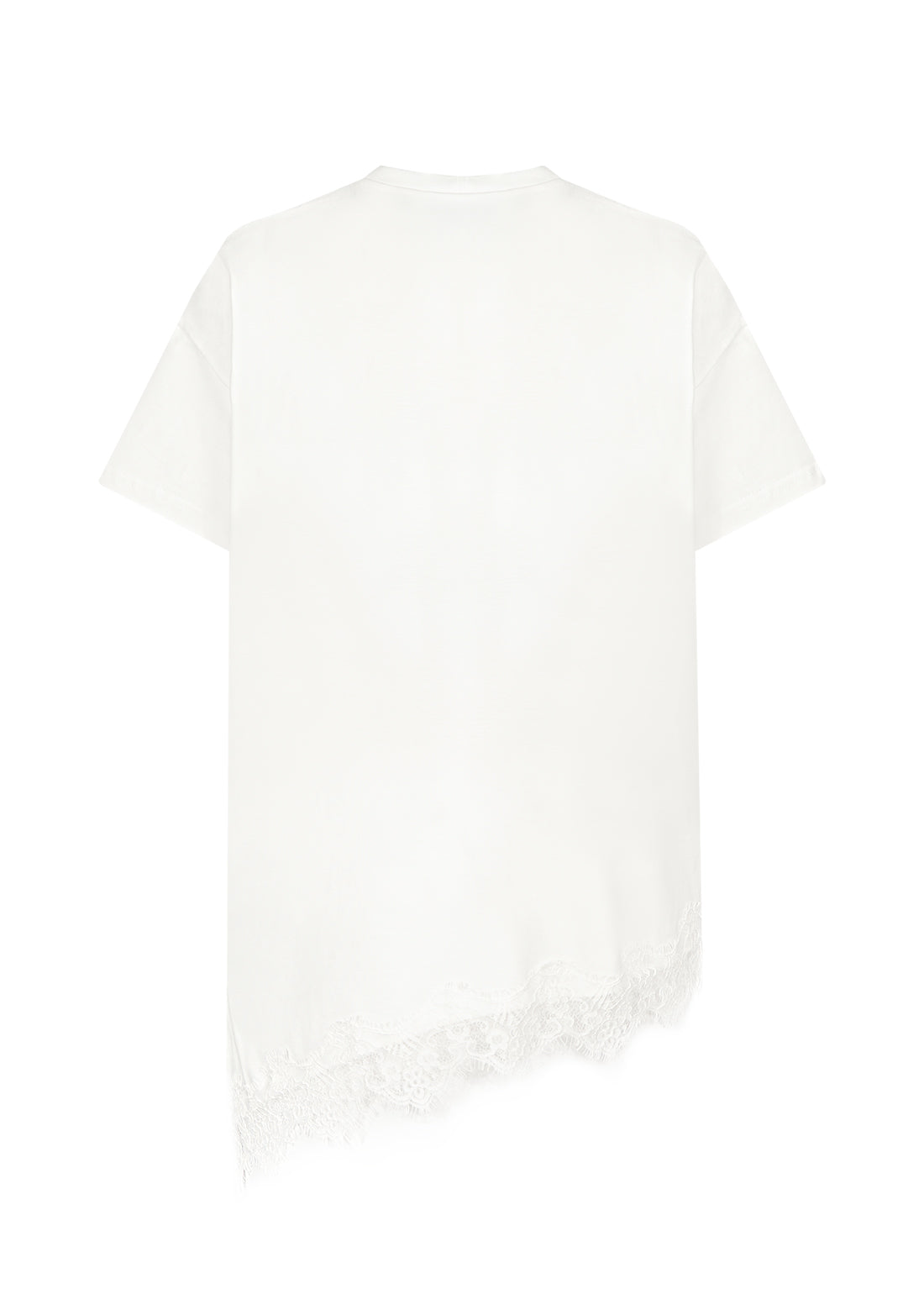 T-shirt Asymetric Crochet Off White