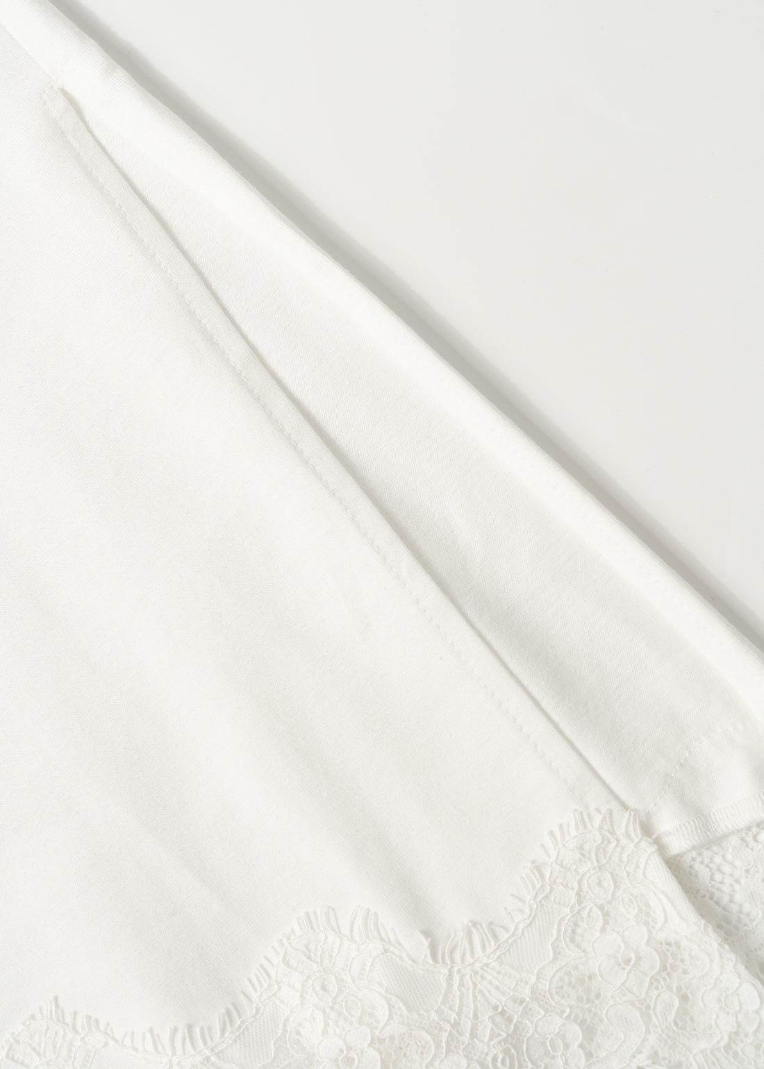 T-shirt Asymetric Crochet Off White
