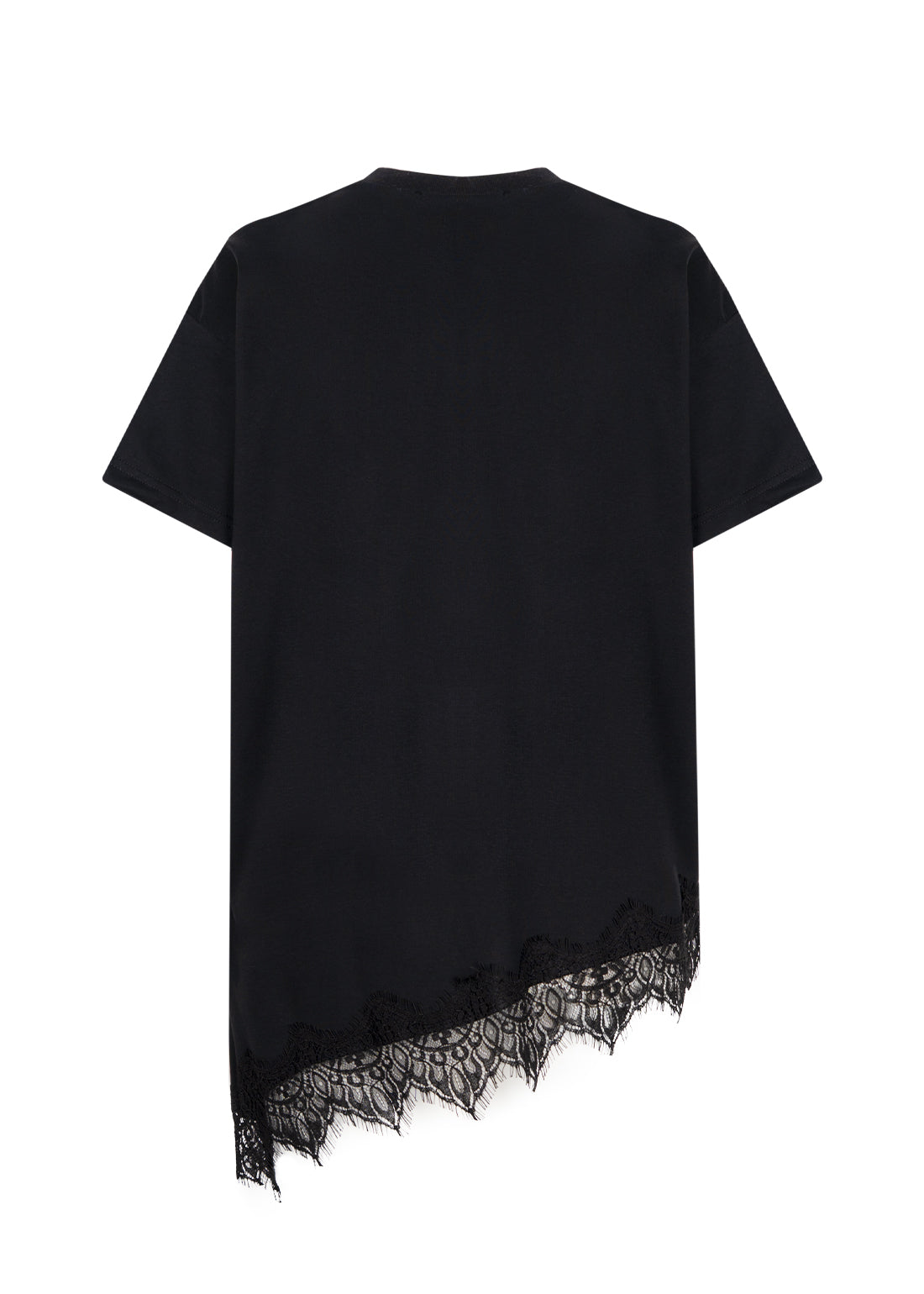 T-shirt Asymetric Crochet Black