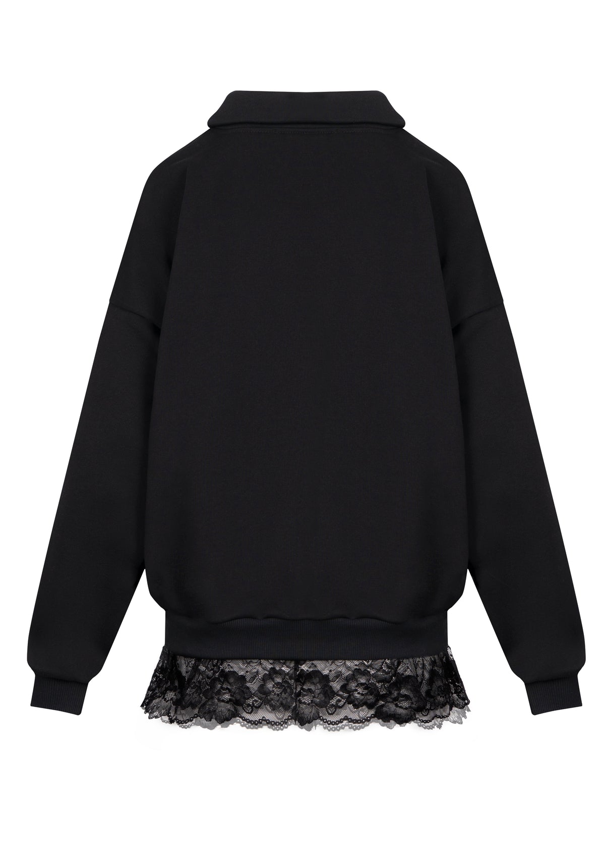 Bluza Polo Crochet Black