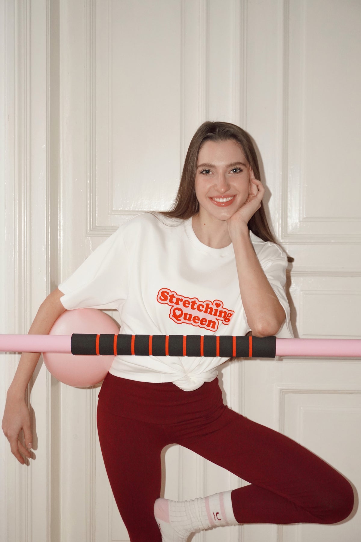 T-shirt Stretching Queen White
