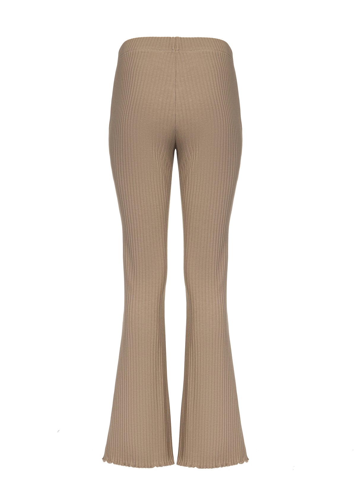 Flare Ribbed Beige