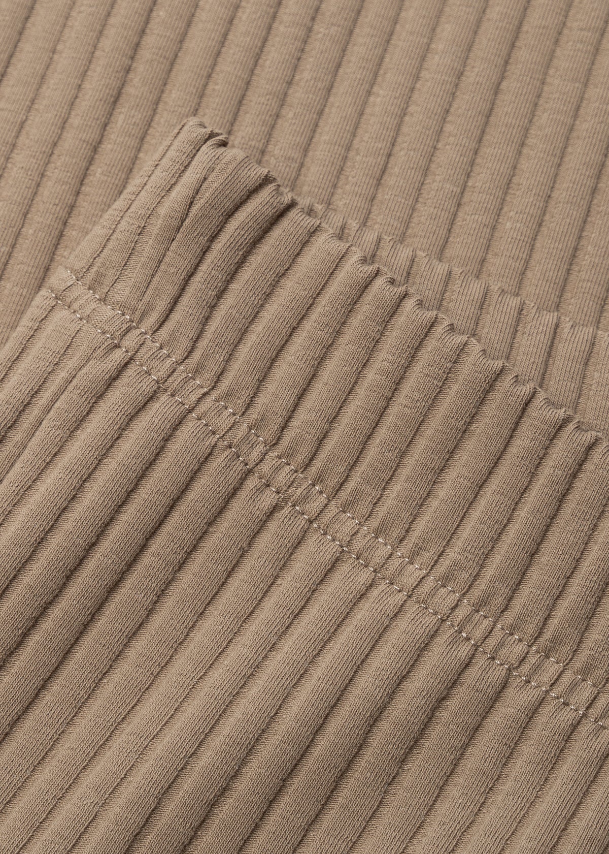Flare Ribbed Beige