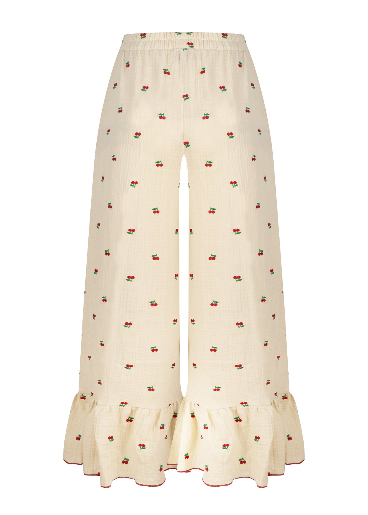 Spodnie z falbaną Cherry Beige