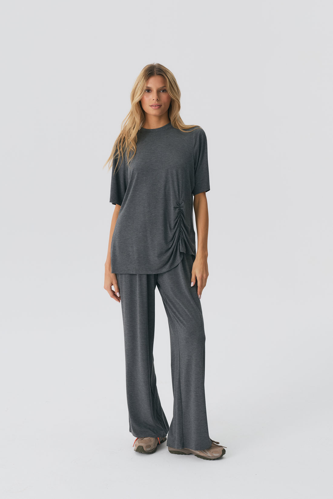 Bluzka Mia Bamboo Melange Grey