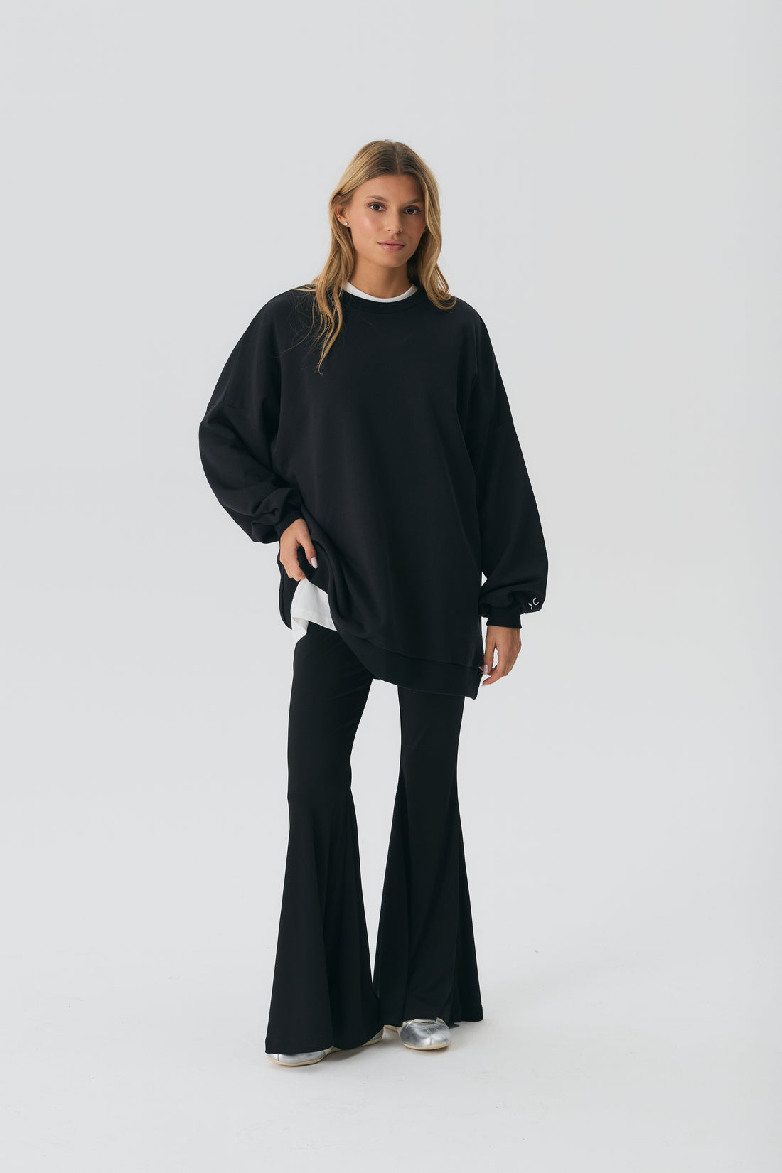 Crewneck Oversize Long Black