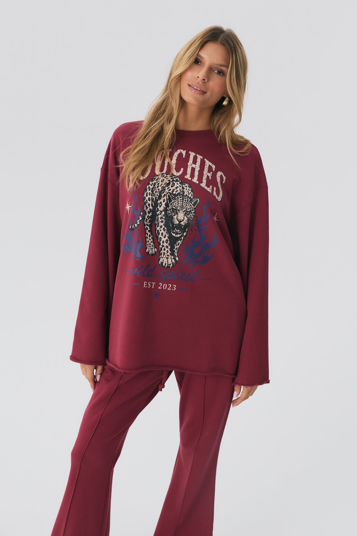 Bluza Flow Panther Maroon