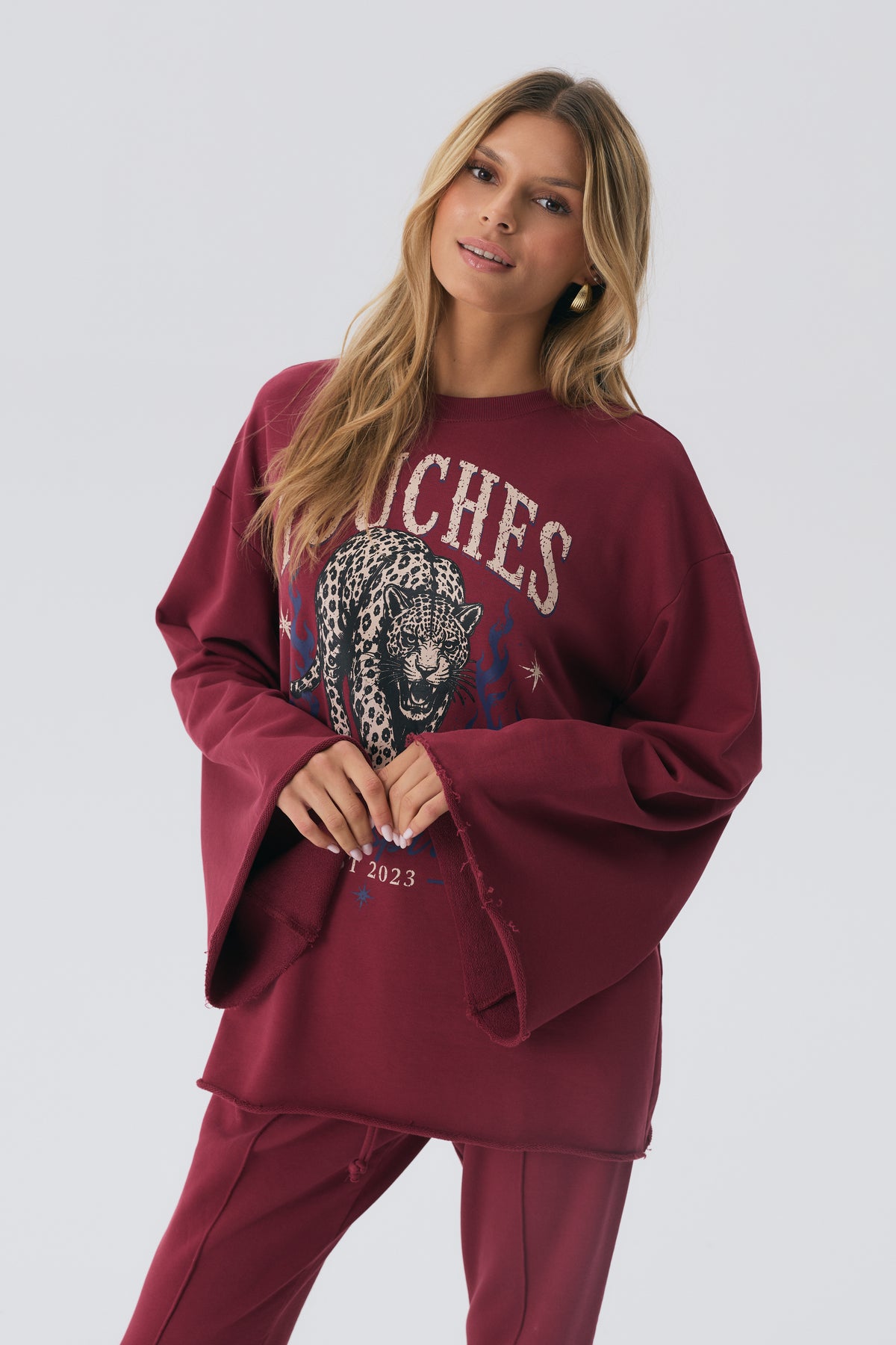 Bluza Flow Panther Maroon