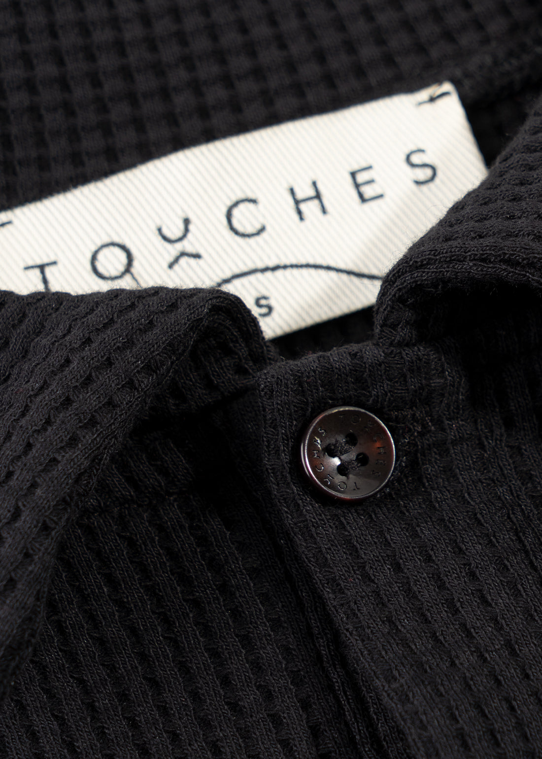 Waffle Polo Black