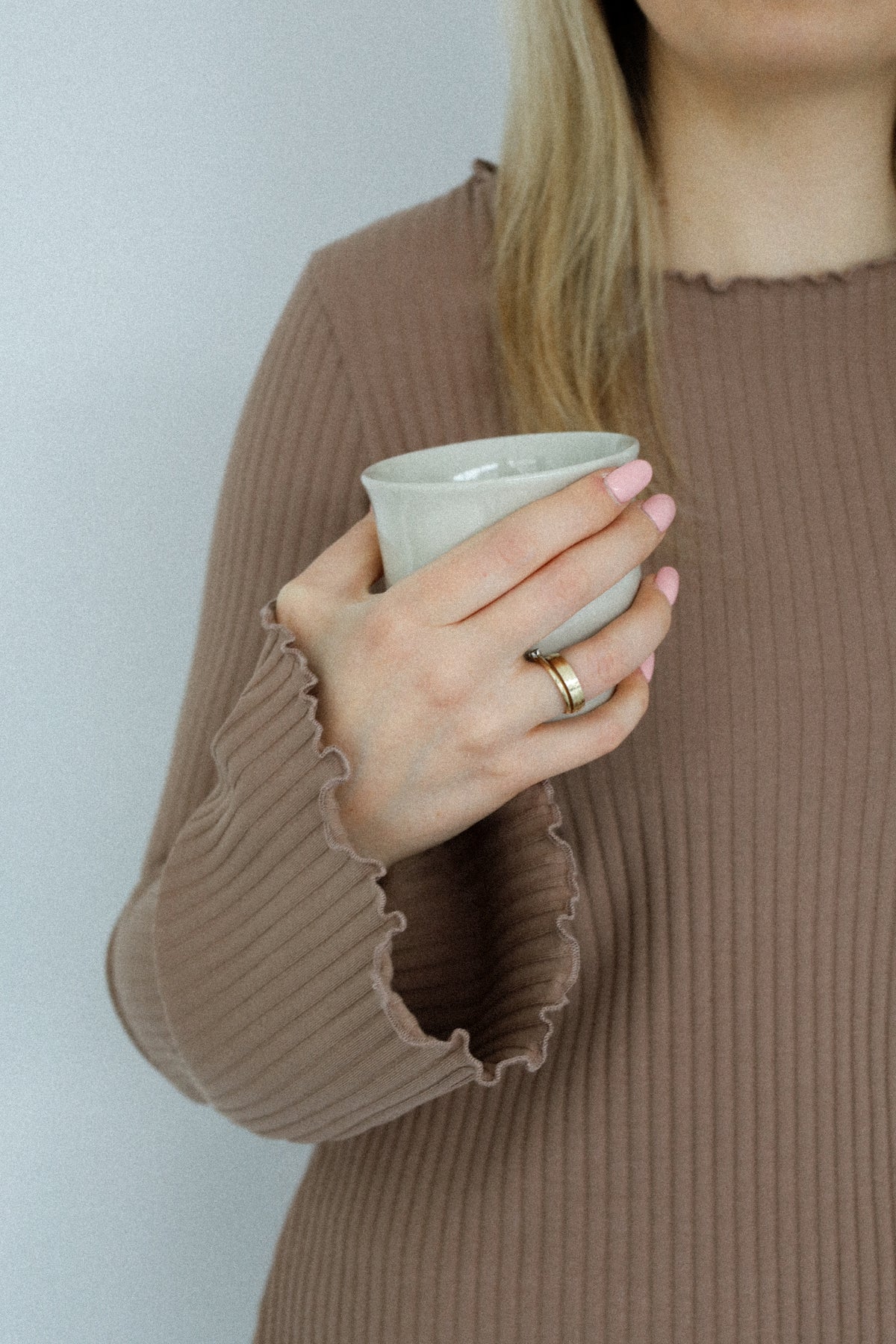 Longsleeve Ribbed Beige