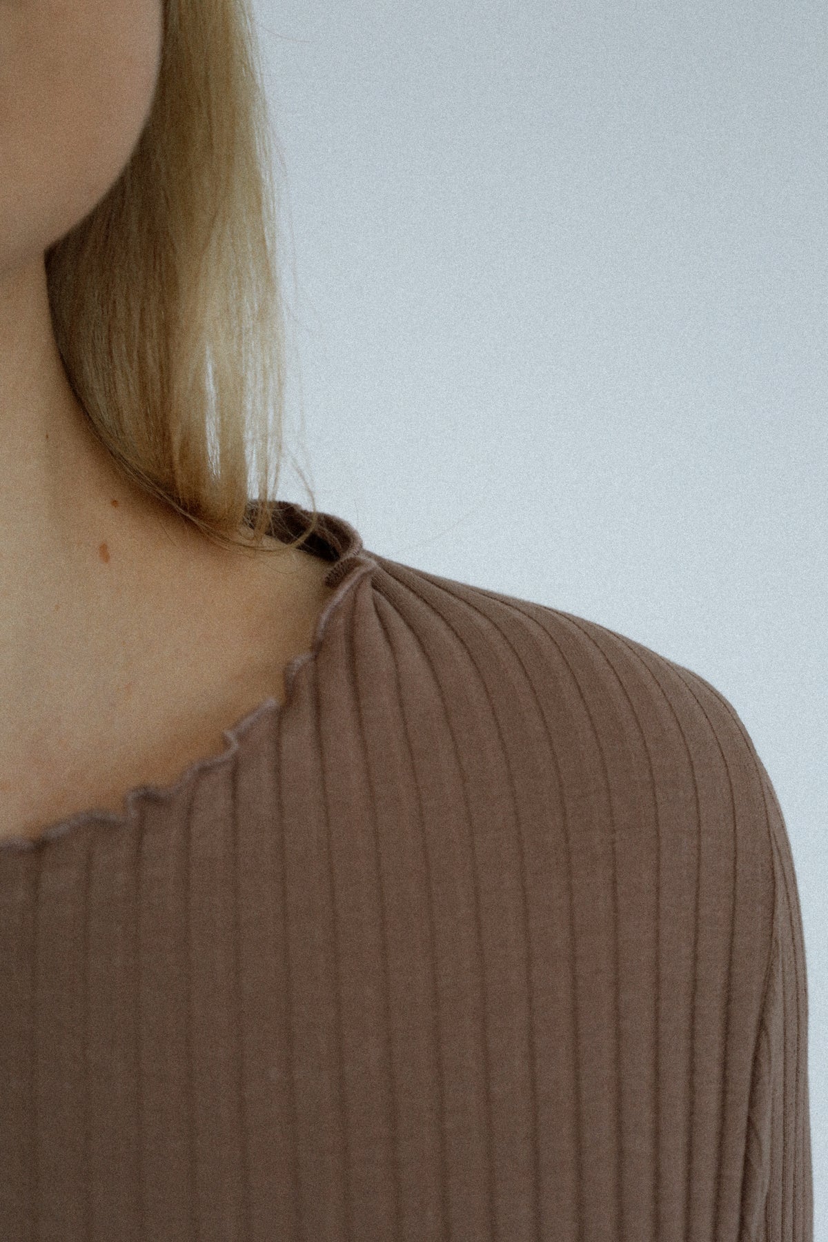Longsleeve Ribbed Beige