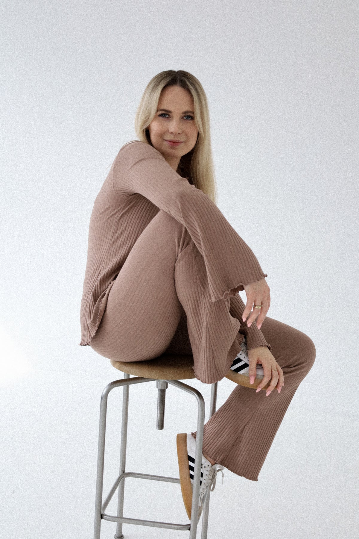 Longsleeve Ribbed Beige