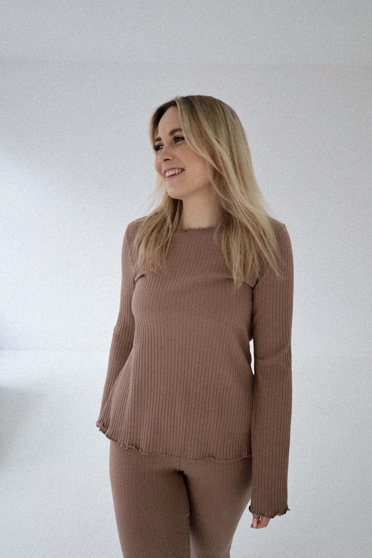 Longsleeve Ribbed Beige