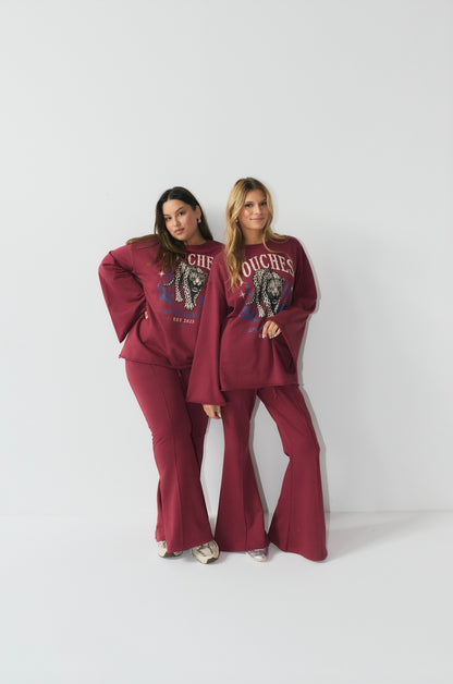 Spodnie Dresowe Flow Maroon