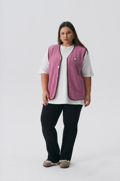 Kamizelka Merino Pink