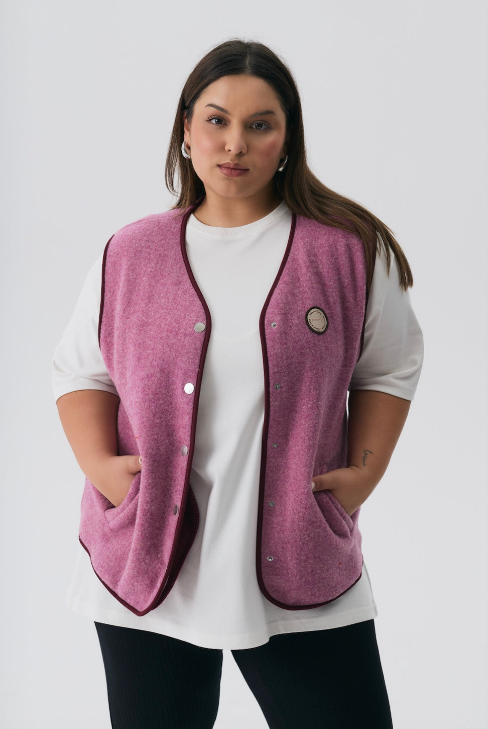 Kamizelka Merino Pink