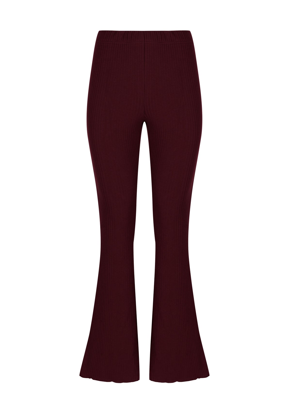 Flare Ribbed Bordo