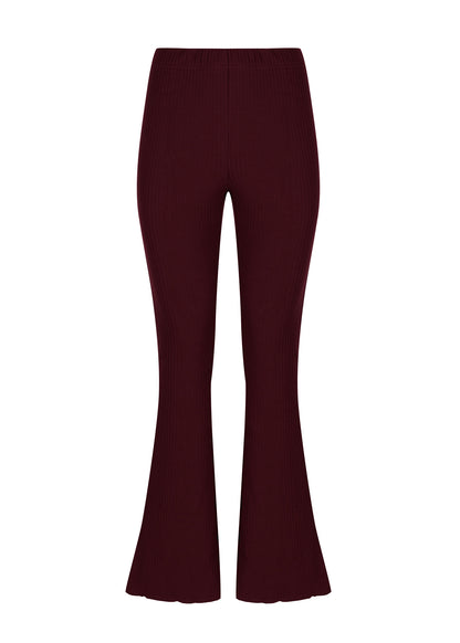 Flare Ribbed Bordo