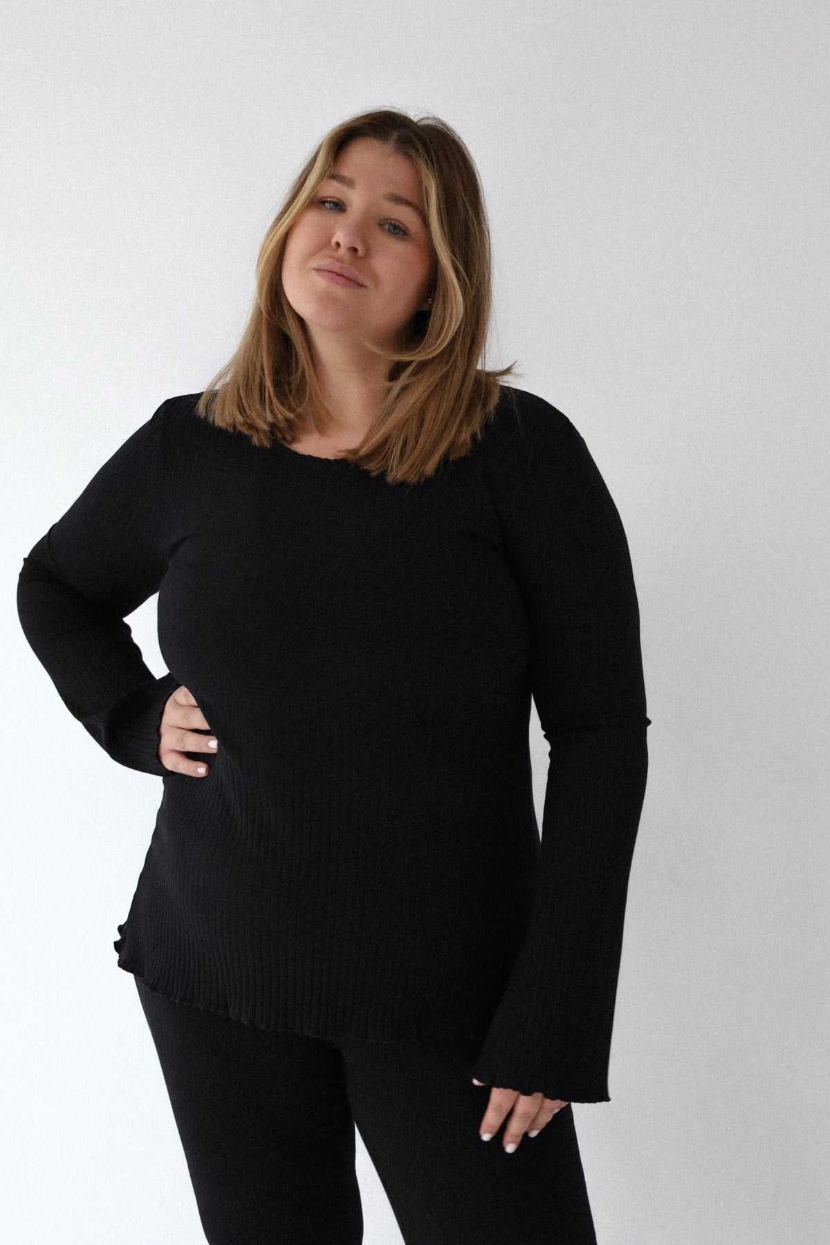 Longsleeve Ribbed Black