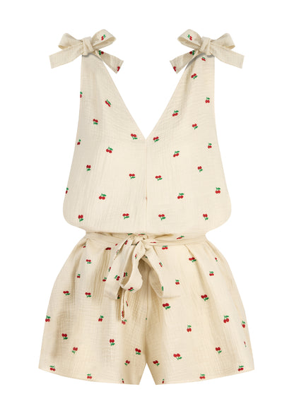 Kombinezon V-Neck Cherry Beige
