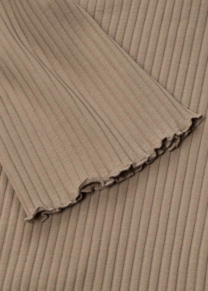 Longsleeve Ribbed Beige